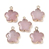Natural Rose Quartz Pendants G-P566-01G-10-1
