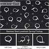 120Pcs 2 Style 304 Stainless Steel Leverback Earring Findings STAS-UN0038-45-5