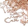 Zinc Alloy Open Back Bezel Pendants PALLOY-MSMC011-07RG-RS-1