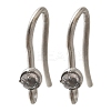 304 Stainless Steel Rhinestone Earring Hooks STAS-D310-01P-04-1