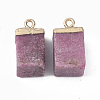 Natural Strawberry Quartz Pendants G-Q998-035H-2