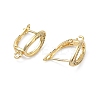 Teardrop Teardrop Brass Micro Pave Clear Cubic Zirconia Hoop Earring Findings KK-Z143-08G-2