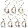 7Pcs Moon Alloy Pendant Decorations HJEW-FS00086-1