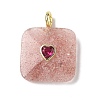 Natural Mixed Gemstone Faceted Pendants G-C274-03-2