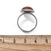 Half Round Synthetic Goldstone Finger Rings RJEW-M062-01P-06-3
