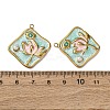 304 Stainless Steel Enamel Pendants STAS-P406-26D-G-3