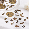 40Pcs 10 Styles Tibetan Style Alloy Pendants & Link Sets Charms TIBEP-LP0001-14-1