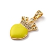 Brass Cubic Zirconia Pendants LS-ZIRC-H122-01G-05-2