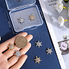 10Pcs 2 Colors Brass Micro Pave Clear Cubic Zirconia Pendants ZIRC-BBC0002-75-3