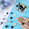 54Pcs 9 Style Flat Round 304 Stainless Steel Stud Earring Settings STAS-SC0006-66-3