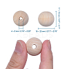 Natural Unfinished Wood Beads WOOD-Q008-20mm-LF-2