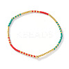 Bohemian Color Glass Seed Beaded Stretch Bracelets for Women Elegant Casual Jewelry Gift ES9222-6-1