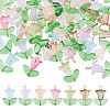 70Pcs 7 Colors Glass Pendants PALLOY-HY00107-1