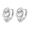 Brass Nuggets Hoop Earrings for Women EJEW-F347-01P-04-1