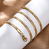 PVD Vacuum Plating 304 Stainless Steel Herringbone Chain Necklaces NJEW-F227-02G-04-4
