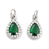 Brass with Cubic Zirconia Pendants KK-P271-32P-1