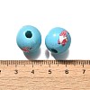 Valentine's Day Element Printed Wood Beads WOOD-R002-01-27-3
