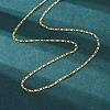 Brass Oval Link Chains Necklace for Women NJEW-P265-19G-1