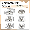 50Pcs 5 Styles 304 Stainless Steel Bead Cap Pendant Bails STAS-LP0005-21-2