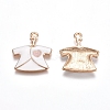 Light Gold Plated Alloy Enamel Pendants PALLOY-TAC0009-76-2