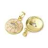 Brass Micro Pave Cubic Zirconia Pendants KK-F911-17G-01-2