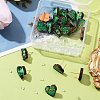 20Pcs 5 Style Saint Patrick's Day Green Wood Stud Earrings EJEW-FS0001-11-7
