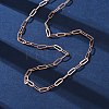 Brass Paperclip Chains Necklaces for Women NJEW-D302-69RG-3