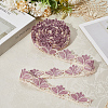 6Yards Polyester Wavy Lace Trim Ribbon SRIB-GF0001-45D-3