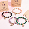 4Pcs 4 Style Natural & Synthetic Mixed Gemstone Beaded Stretch Bracelets Set BJEW-AN0001-64-7