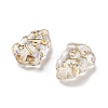 Metal Enlaced Transparent Acrylic Beads LS-X-MACR-M045-09-2