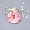 Printed Polyester Drawstring Jewelry Pouches ABAG-G009-C02-3