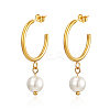 304 Stainless Steel Ring Half Hoop Earrings ZQ3356-2-1