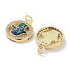 Brass Micro Pave Clear Cubic Zirconia Pendants KK-L213-039G-01-2
