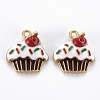 Rack Plating Alloy Enamel Pendants ENAM-S126-051-NR-2