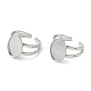 304 Stainless Steel Cuff Rings Components STAS-Z138-02P-02-3