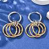 304 Stainless Steel Two Tone Hoop Earrings LS-EJEW-A136-01D-GP-2