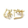 Brass Micro Pave Cubic Zirconia Hoop Earring EJEW-C088-08G-2