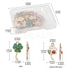 24Pcs 6 Styles Alloy Enamel Pendants FIND-FS0004-18-4