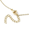 Brass Flower Lariat Necklace NJEW-JN04621-6