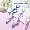Spray Painted Alloy Bar Beadable Keychain for Jewelry Making DIY Crafts KEYC-A011-02F-3