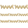 8Pcs Mother's Day Brass Micro Pave Clear Cubic Zirconia Word Mama Connector Charms KK-DC0004-96-1