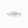 2Pcs Heart 925 Sterling Silver Micro Pave Clear Cubic Zirconia Finger Rings for Women FS-WG4005F-03-1
