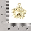 Rack Plating Alloy with Rhinestone Pendants FIND-B037-03G-02-3