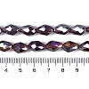 Transparent Electroplate Glass Beads Strands EGLA-N013-T8mm-B03-4