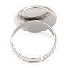 Non-Tarnish 304 Stainless Steel Adjustable Ring Findings STAS-R123-13P-3