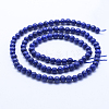 Natural Lapis Lazuli Beads Strands G-P342-01-4mm-A-2