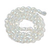 Opaque Solid Color Electroplate Glass Beads Strands EGLA-N013-J10mm-B02-2