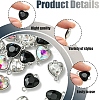 18Pcs 3 Colors Alloy Glass Links/Connectors GLAA-FS0001-95-2