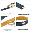 180Pcs Rectangle Brass Belt Loop Fastener KK-CY0001-12G-6