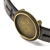 Hollow Cross PU Leather Bracelet Making MAK-I020-01C-2